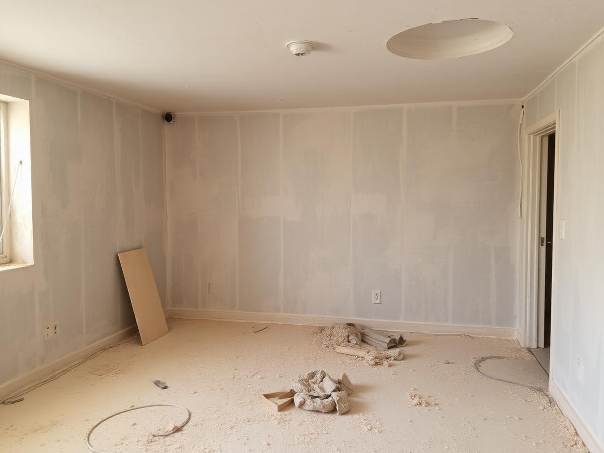 Living room before cleaning
